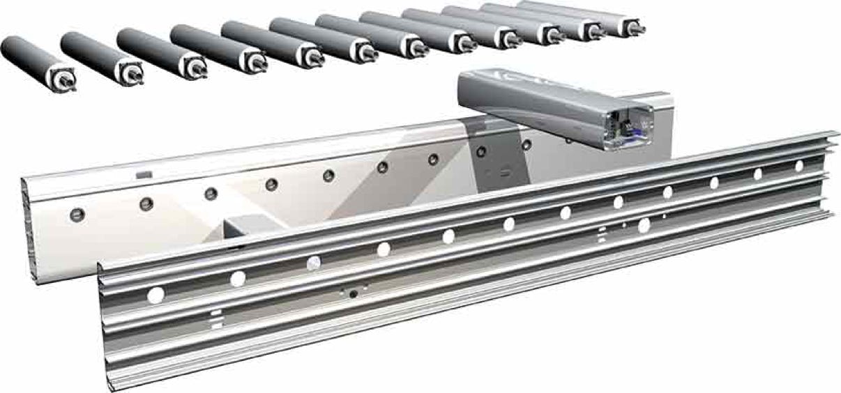 Exploded design of the 3-in1 Power-Supply , the rollers and the frame-construction